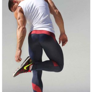 Lycra Azul Marino con Rojo TAUWELL 60614B