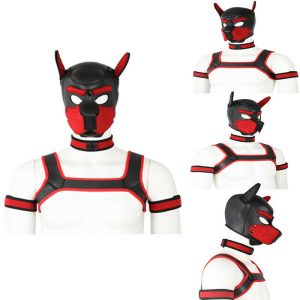 Set de Máscara de Perro Puppy con Arnés, Collar y Brazaletes