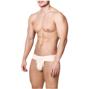 J.J Malibu - Brief Silky Seamless Bulge Pouch Beige