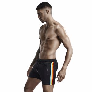 Shorts Rainbow Stripes TAUWELL Negro 0501
