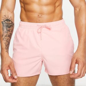 Shorts de Playa BERSHKA Pink