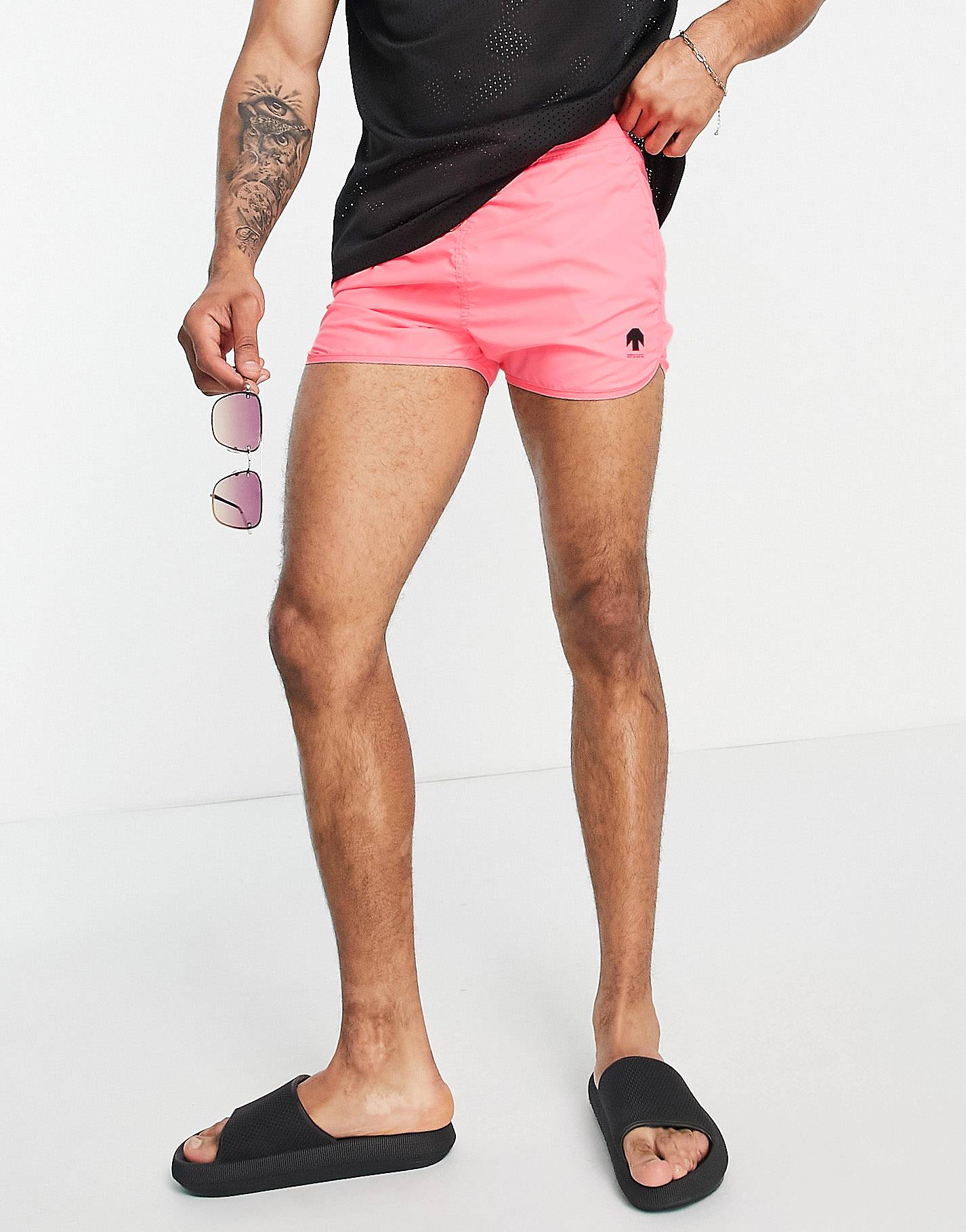 Shorts de Playa BERSHKA Bright Pink - Image 3