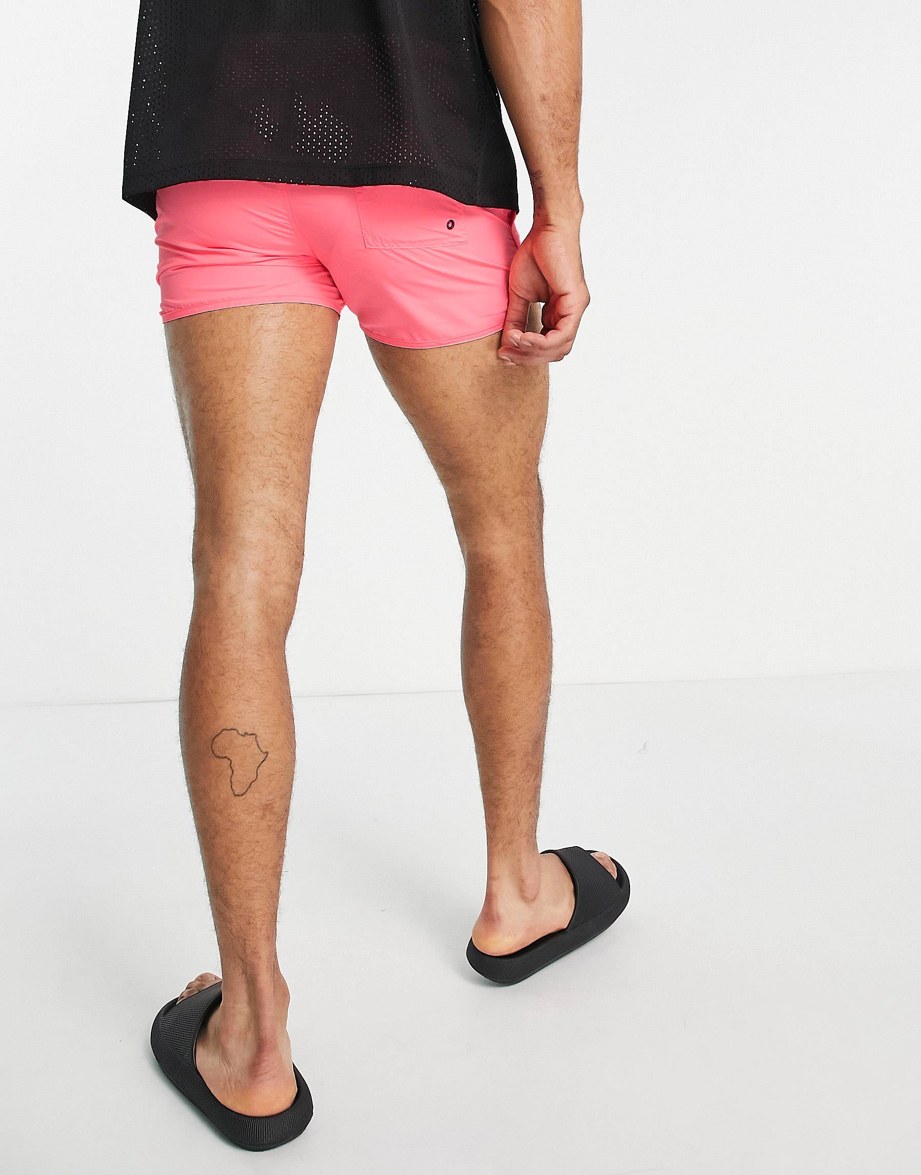 Shorts de Playa BERSHKA Bright Pink - Image 4