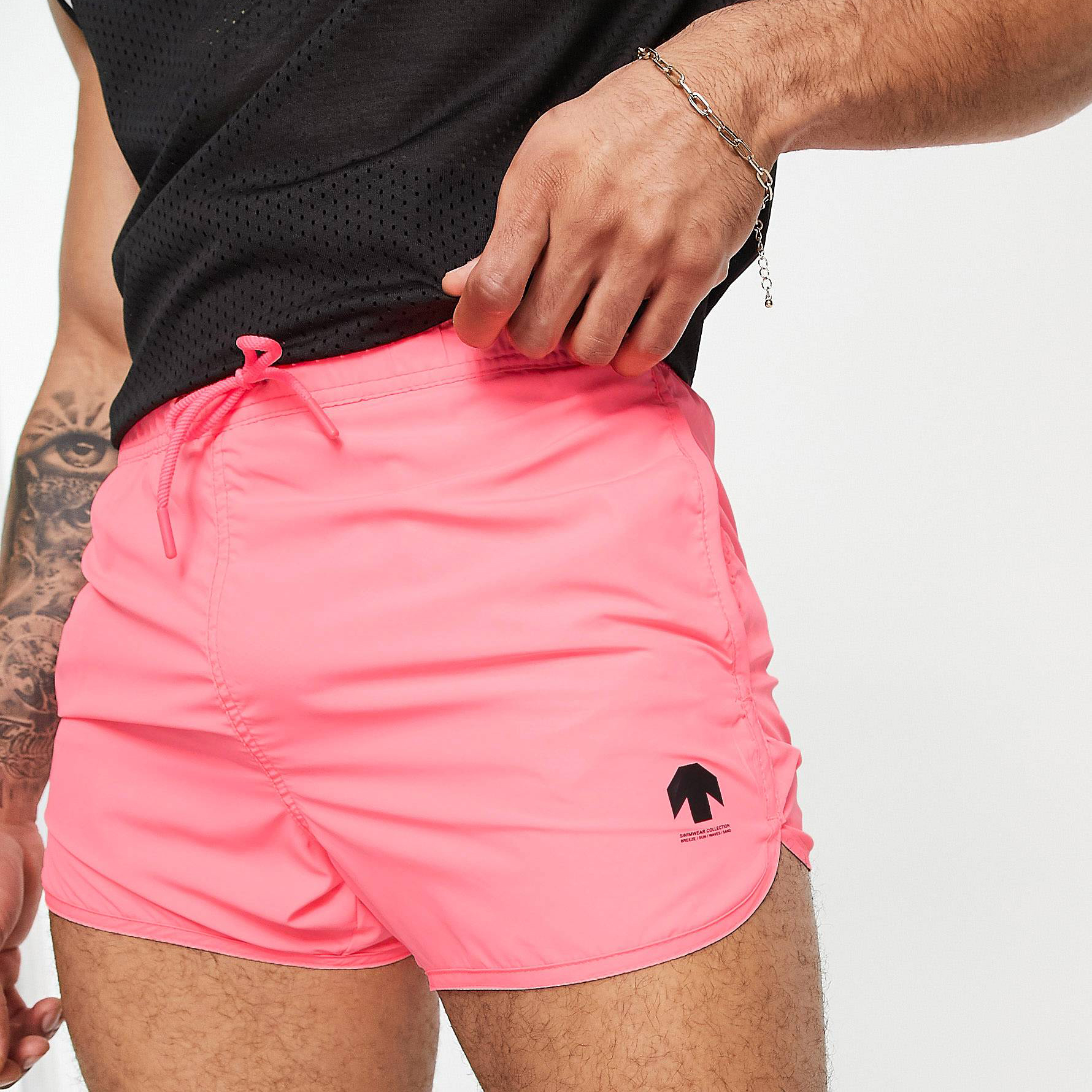 Shorts de Playa BERSHKA Bright Pink