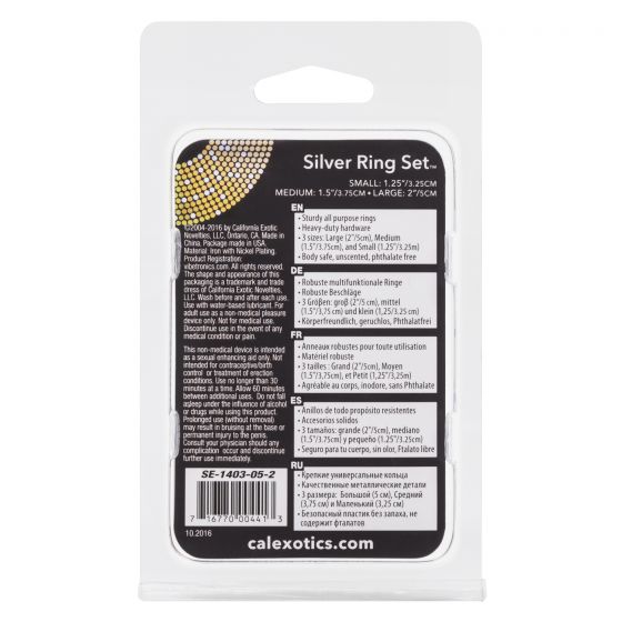 Set de Anillos Silver CALEXOTICS (3 pack) - Image 3