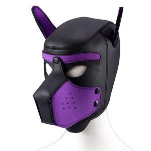 Máscara de Perro Negro con purpura (Puppy Mask)
