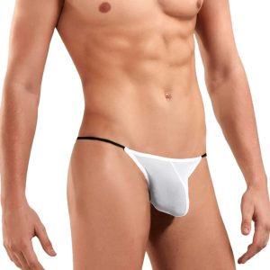Hilo G-String Aaron Micro Mesh COVER MALE Blanco CML014