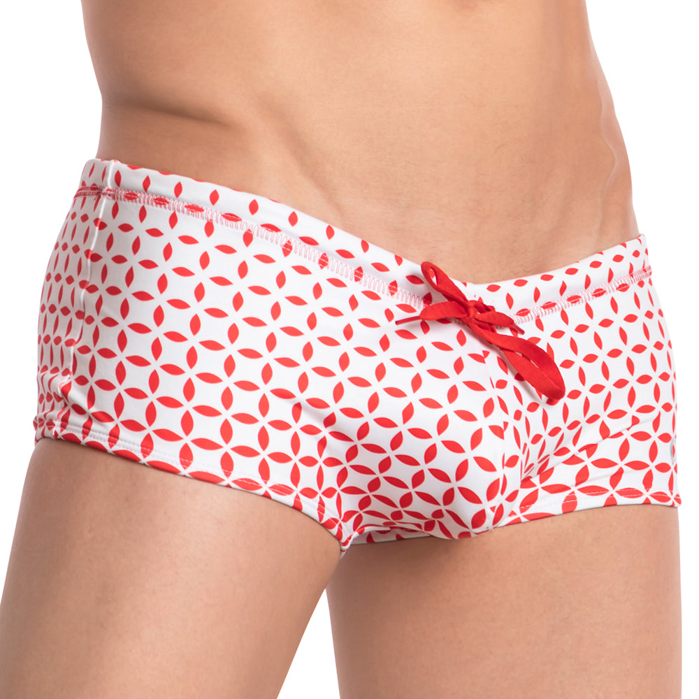 Traje de Baño largo COVER MALE Uncovered Trunk Rojo CMH008 - Image 2