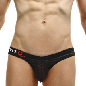 Brief/Tanga Mios Mesh Stripe PETIT Q  Negro (Transparente) PQ200914