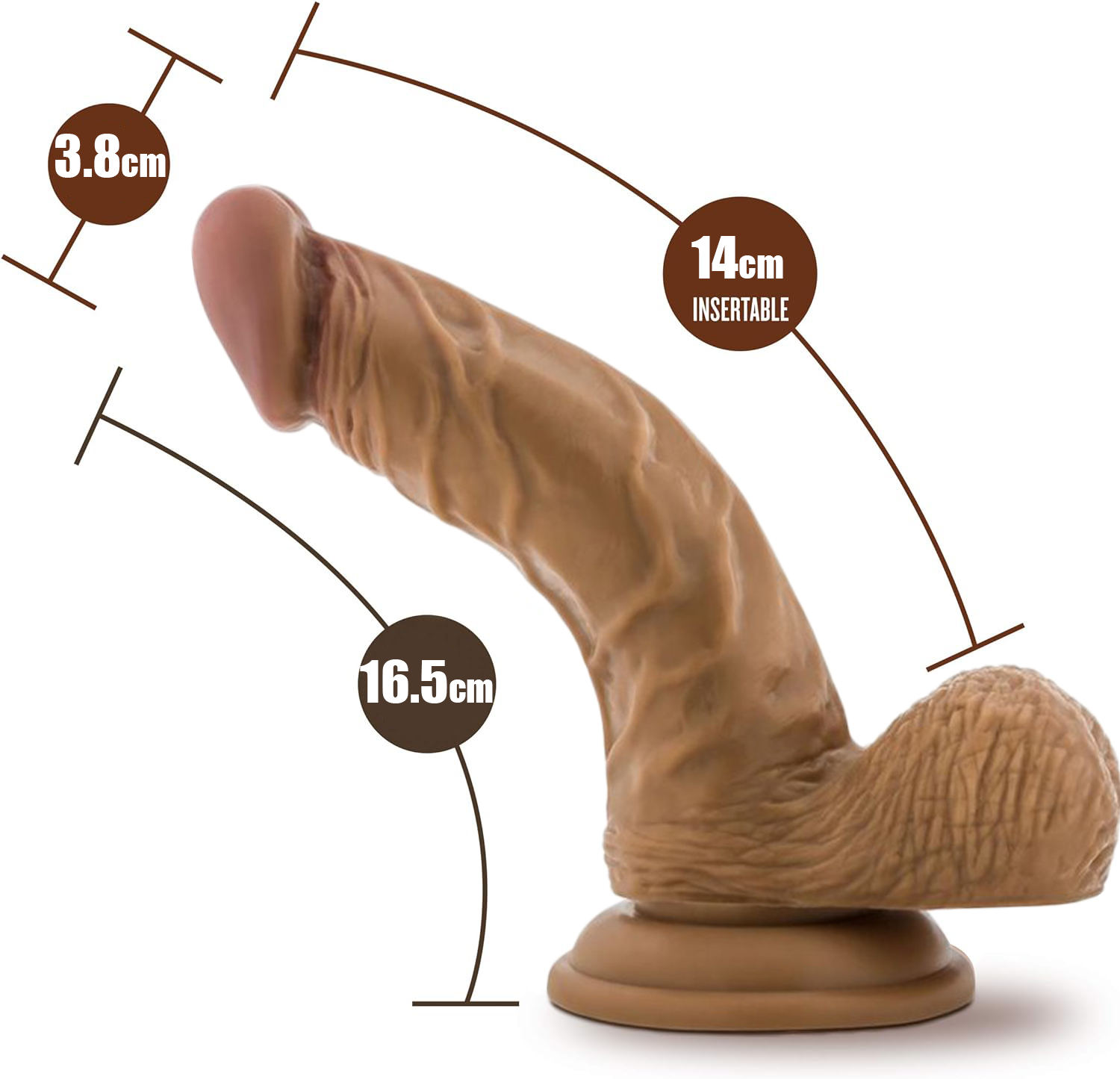 Dildo Dr. Stephen de DR.SKIN Caramelo - Image 4