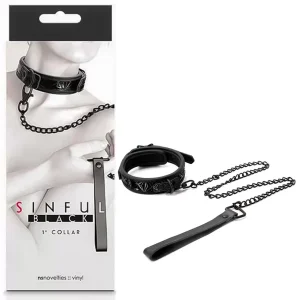 Collar de Vinilo SINFUL BLACK de nsnovelties