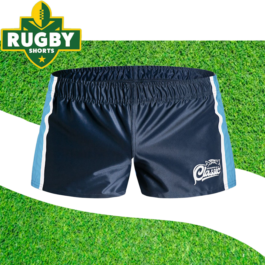 Short Rugby Blitz Pro AUSSIEBUM Navy/Franja Celeste