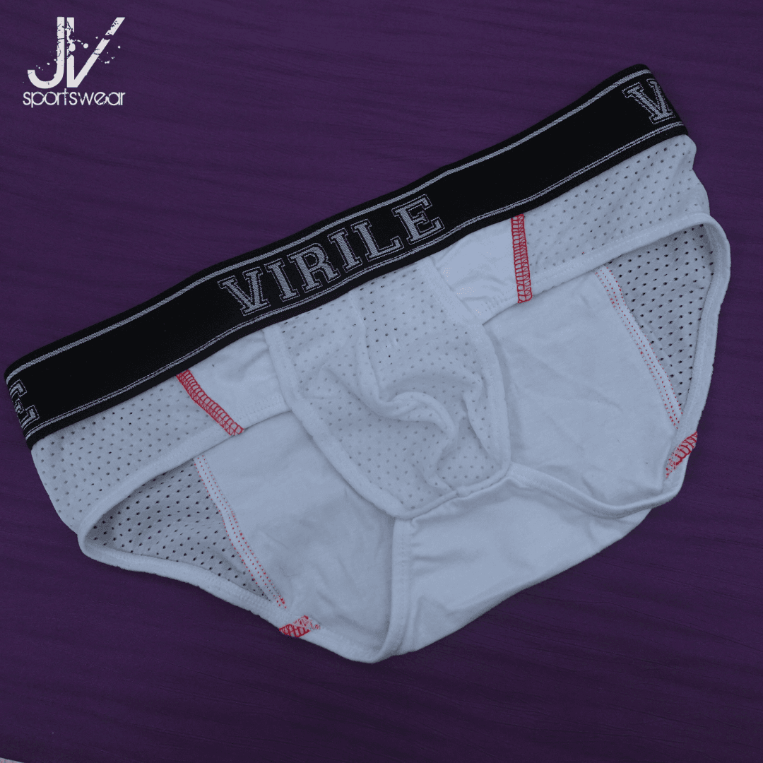 Brief Dual Mesh VIRILE Blanco VLH003 - Image 4
