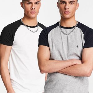 Camiseta Raglan 56SRD de FRENCH COLLECTION (Gris - Blanco)