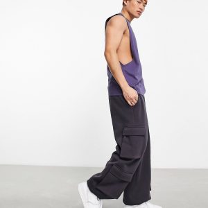 Camiseta BVD ASOS Relaxed Vest Atlanta Print 1994 (Mangas Cut Open Side) Morado