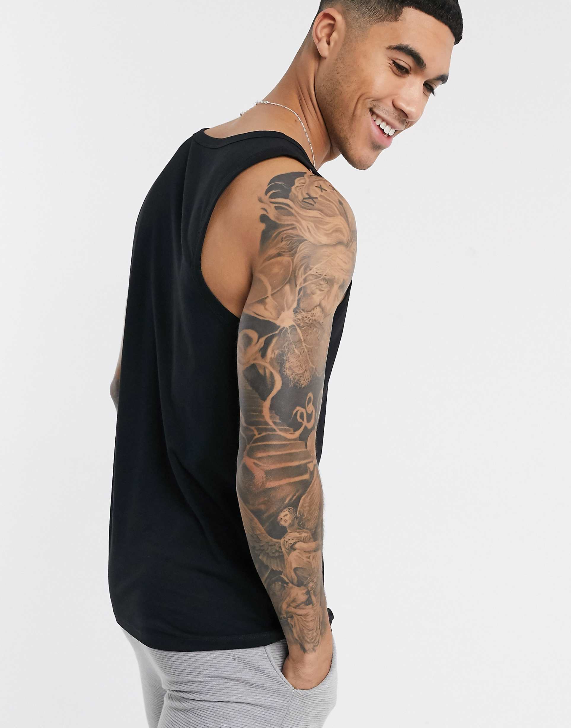 Camisetas BVD Clásica Cotton Blend ASOS (Blanco - Negro - Gris) - Image 4