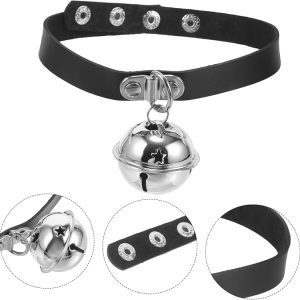 Collar Fino de Cuero 1 Cascabel