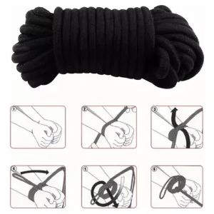 Cuerda BDSM Modelo L13B Negra (10 m)
