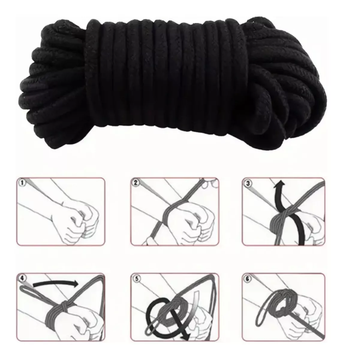 Cuerda BDSM Modelo L13B Negra (10 m) - Image 2