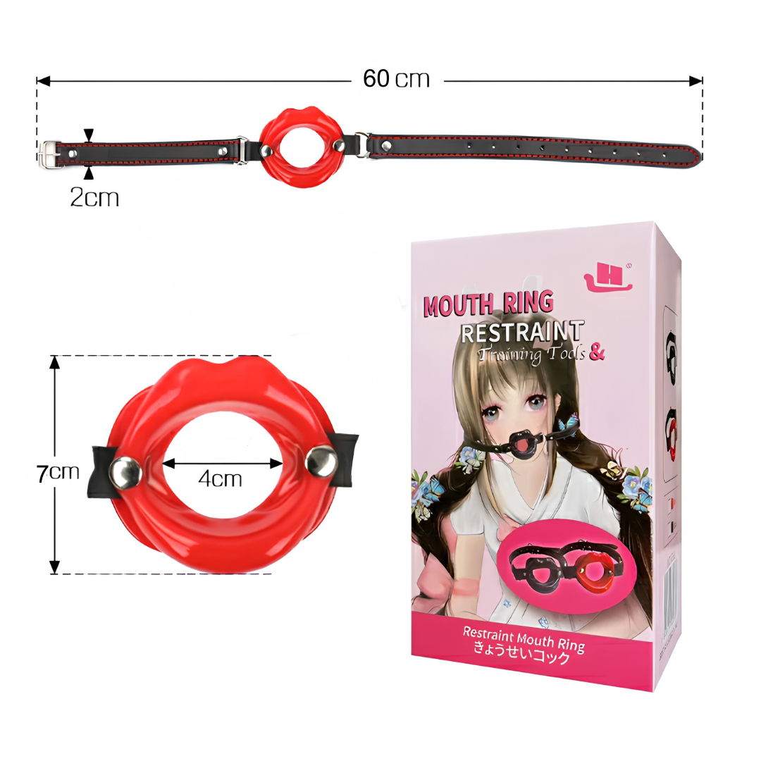Mordaza Restraint Mouth Ring color Negro - Image 3