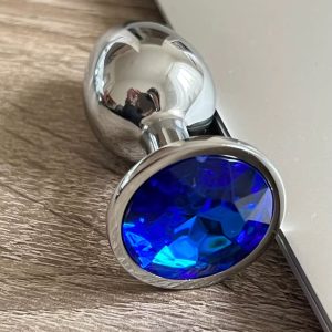 Plug Anal Metálico Gema Azul