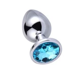 Plug Anal Metálico Gema Celeste (pequeño)