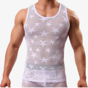 Camiseta BVD Malla Estelar FANKAZY Blanca