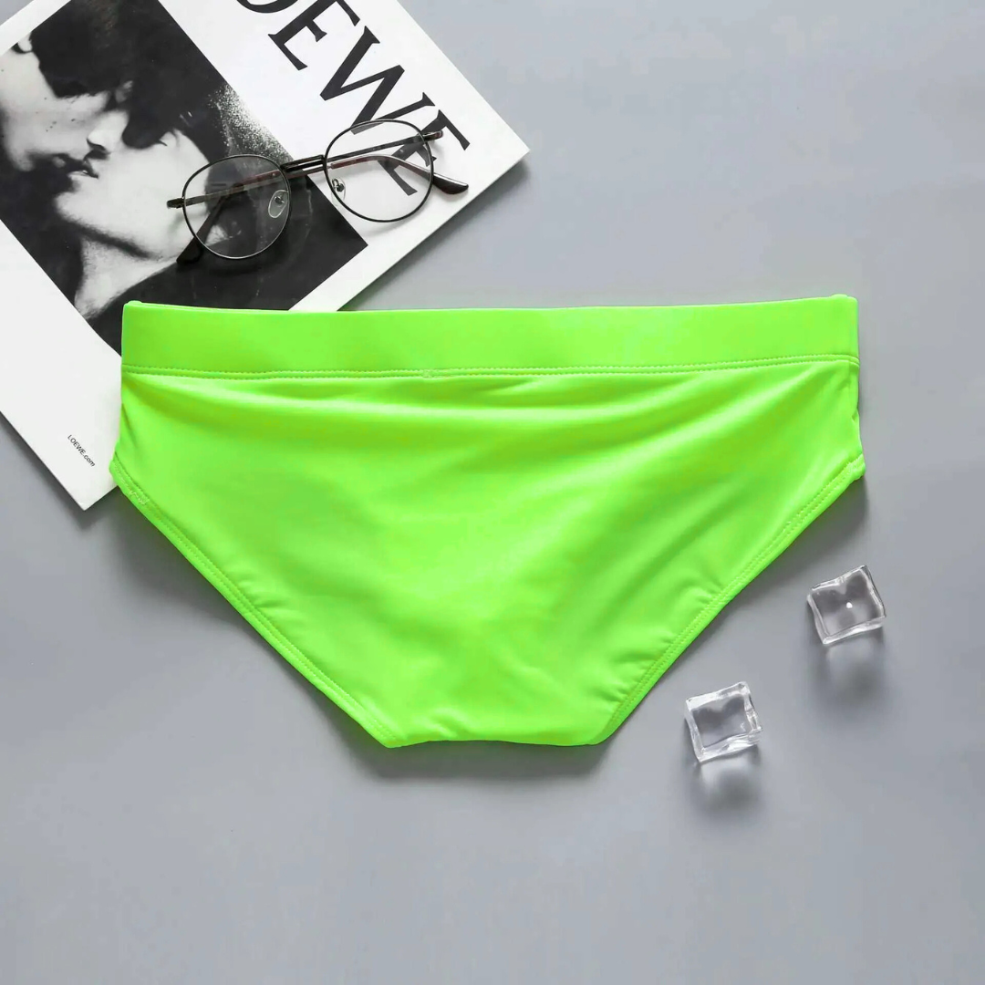 Traje de Baño tipo brief ADD (Con Almohadilla Protectora) Verde Neón - Image 2