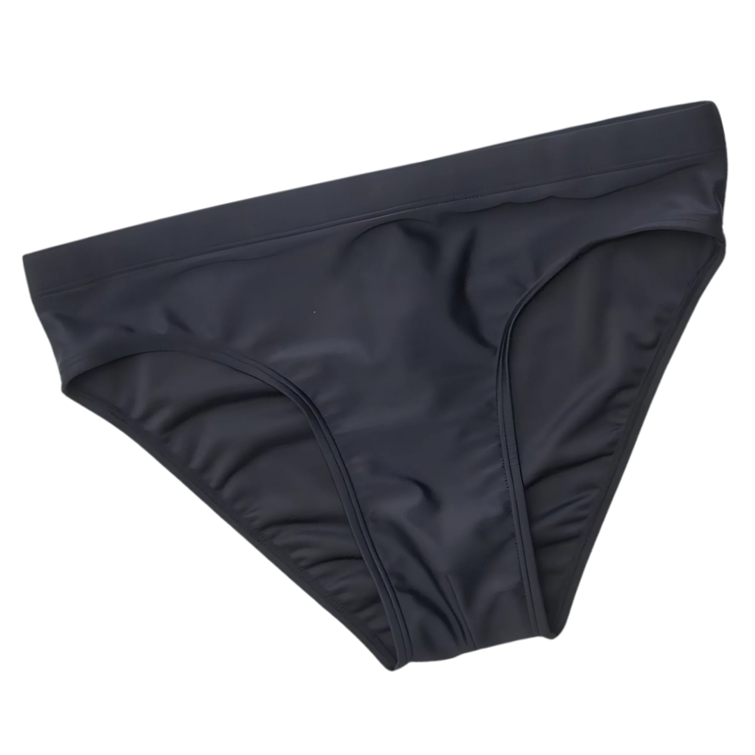 Traje de Baño Liso tipo brief KIABI Greenlife Negro