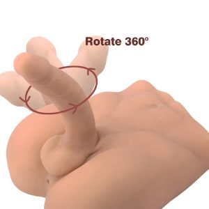Torso Bajo Realista EROHOT (Masturbador & Pene Rotativo18cm.)