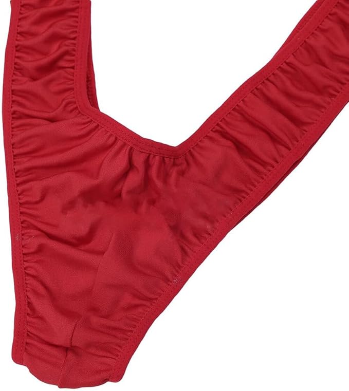 Tanga Borat Mankini BLACK UNICORN Cuerina Rojo - Image 3