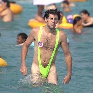 Tanga Borat Mankini BLACK UNICORN Cuerina Negro - Image 5