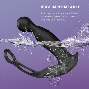 Masajeador Prostático POWER BALL Doble Anillo (control remoto 10 m.)