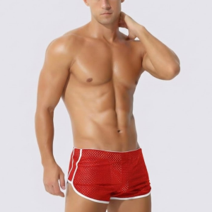 Shorts Deportivos Body Reveal Malla Rojo