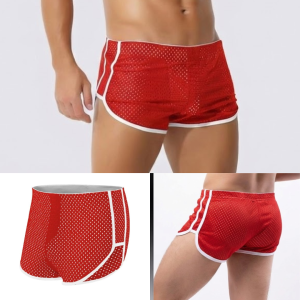 Shorts Deportivos Body Reveal Malla Rojo