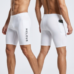 Lycra Corta de Compresión NELEUS Blanco