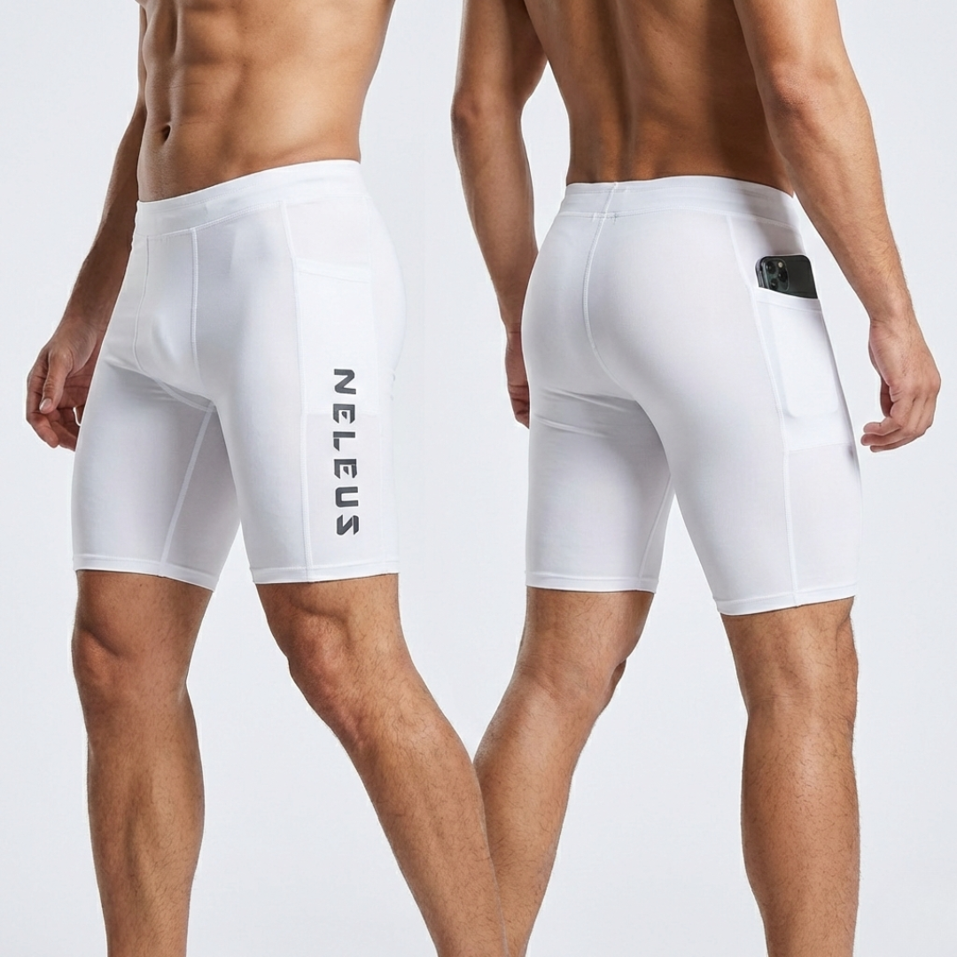 Lycra Corta de Compresión NELEUS Blanco