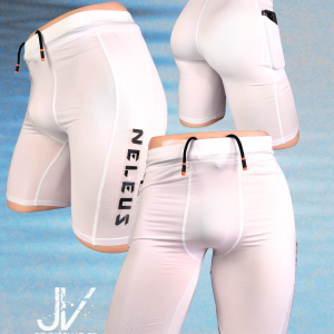 Lycra Corta de Compresión NELEUS Blanco
