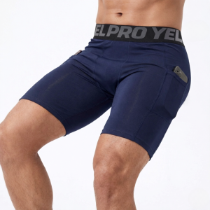 Lycra Corta de Compresión YELPRO Navy (doble bolsillo)
