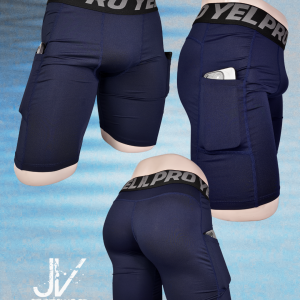 Lycra Corta de Compresión YELPRO Navy (doble bolsillo)