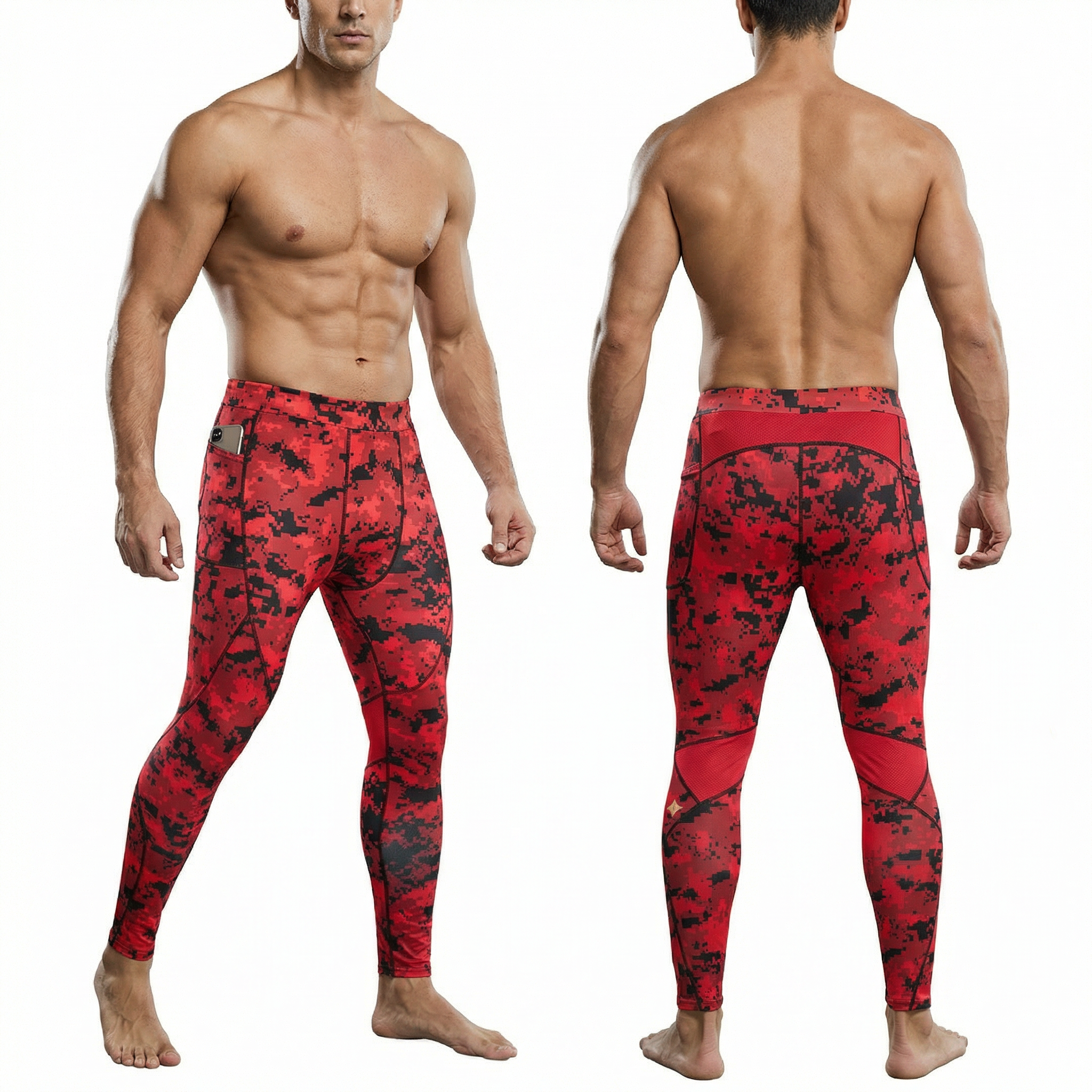 Lycra de Compresión Mesh MILIN NACO Camo Rojo