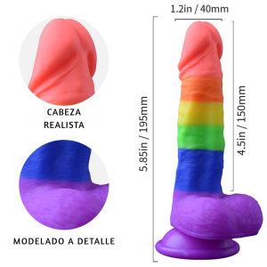 Dildo Jelly YEAIN Rainbow (19.5 cm)