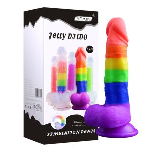 Dildo Jelly YEAIN Rainbow (19.5 cm)