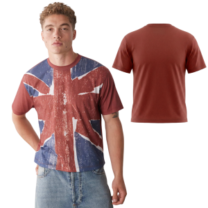 Camiseta de Corte Boxy fit RECLAIMED VINTAGE Bandera Reino Unido