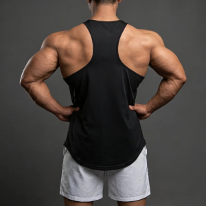Tank Top Dri-Fit JED NORTH Negro – Camiseta BVD Deportiva para Gimnasio y Bodybuilding