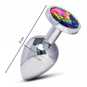 Plug Anal Metálico Multicolor (mediano)
