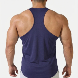 Tank Top Dri-Fit JED NORTH Navy– Camiseta BVD Deportiva para Gimnasio y Bodybuilding